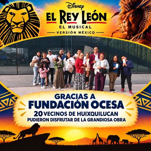 Vecinos de Huixquilucan disfrutan de El Rey León gracias a Fundación OCESA