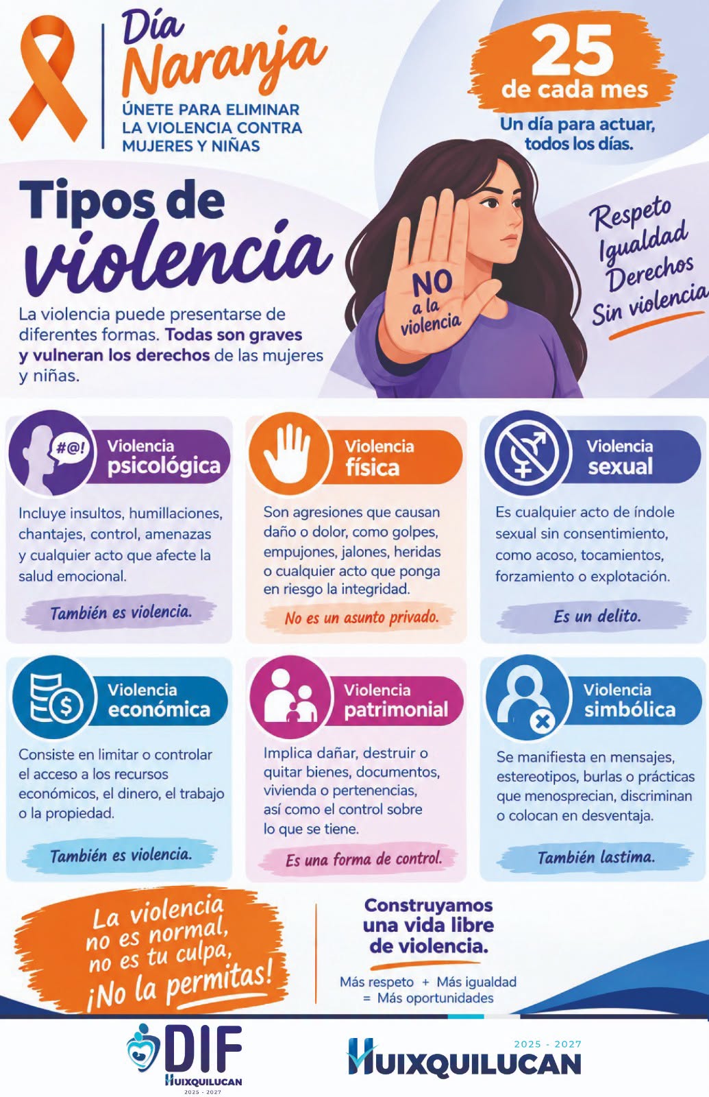 El DIF Huixquilucan conmemora el Día Naranja para prevenir y erradicar la violencia contra las mujeres