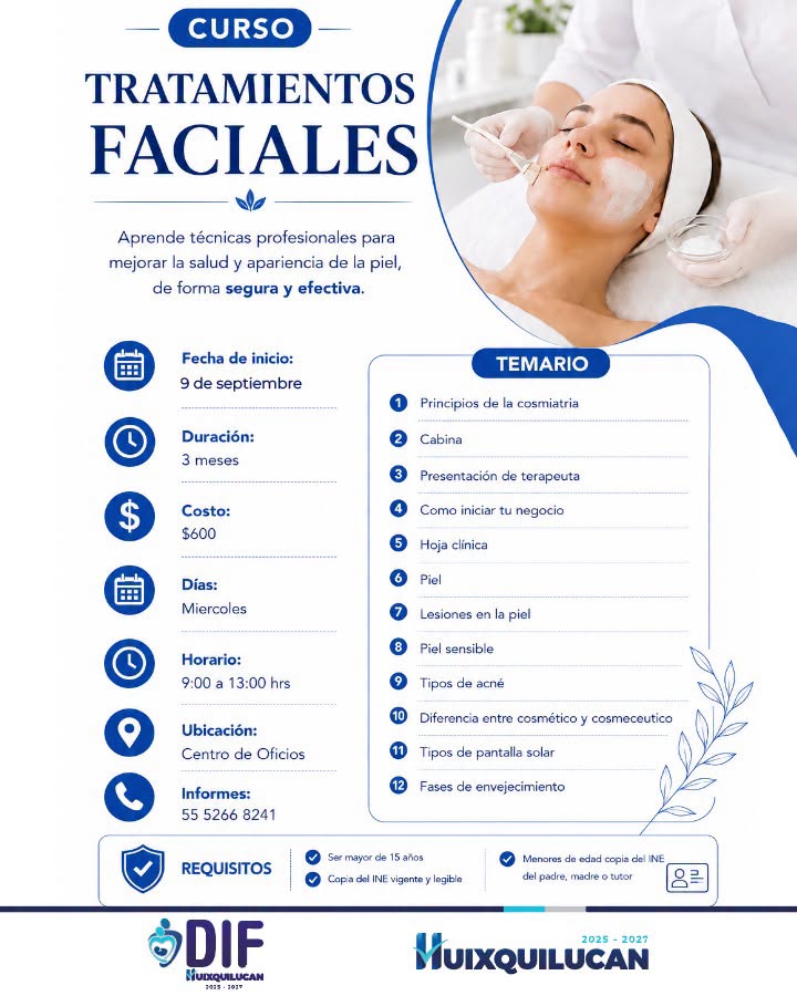 Curso de Tratamientos Faciales en el Centro de Oficios