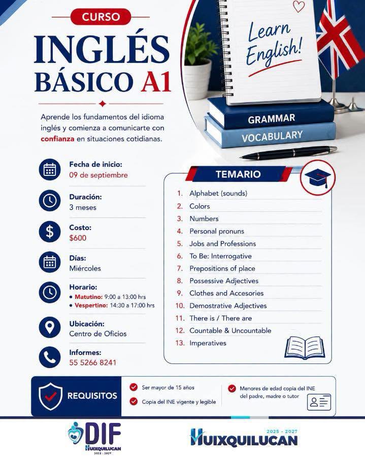 Curso de Inglés Básico A1 en el Centro de Oficios